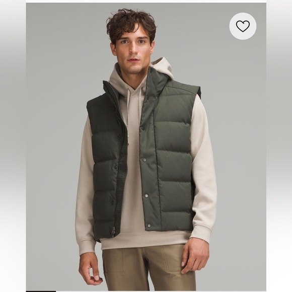 Lululemon Men's Wunder Puff Vest *Tech Canvas Olive Green Puffer Vest - Picture 1 of 7